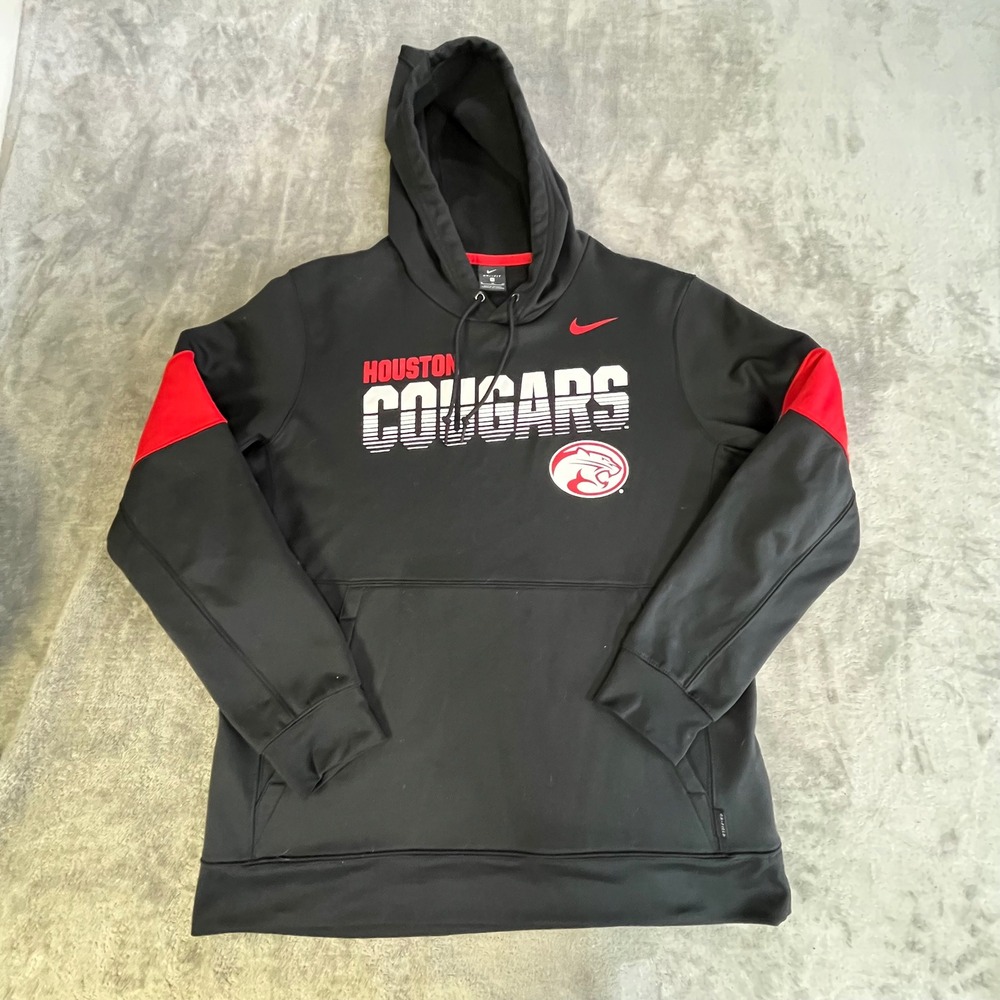 Nike Houston Cougars‎ Hoody Mens XL Black Red Therma Dri-FIT On-Field ZA04821